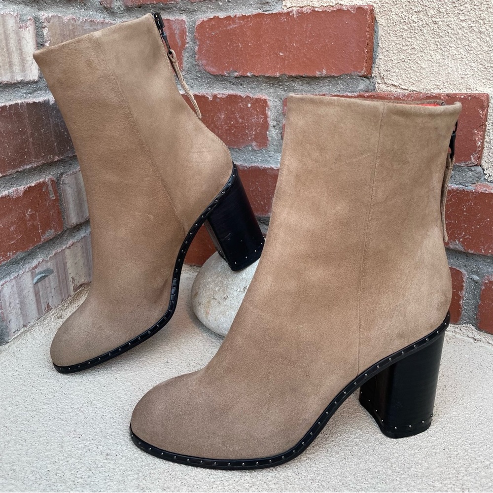 Rag & Bone 🍂 BLYTH Suede Ankle Boots in Camel Sz 38 = US 8